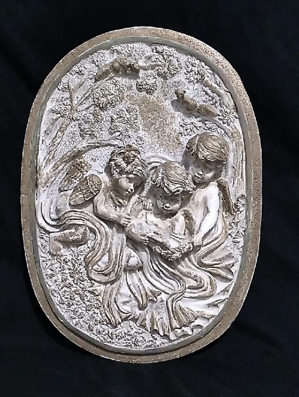 Vintage Cherubs Animals In Forest Wall Art (B7)